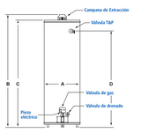 Termotanque a Gas Natural 189 litros