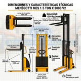Apilador a batería 1.5 Tn - T098058201EM